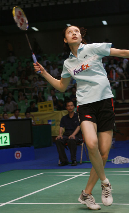 中国羽毛球大师赛进入了半决赛的争夺,在女单赛场,中国名将谢杏芳以2