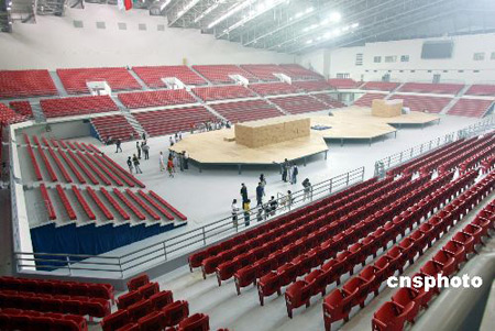 奥运图库   7月26日,座落于中国农业大学东校区的中国农业大学体育馆