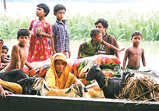 孟加拉国面临洪涝灾害威胁(图)