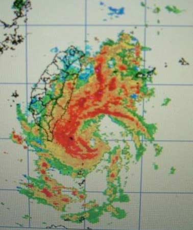 帕布台风午夜将在台湾恒春半岛登(图)
