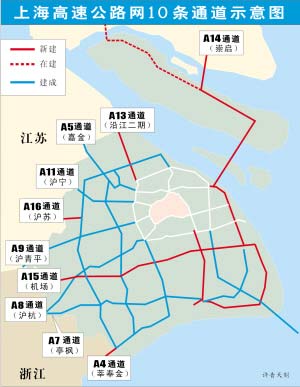 上海高速公路网加速对接苏浙 促长三角一体化