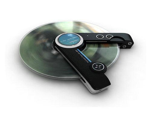 比CD盘还小的CD机 概念型劈叉MP3发布 