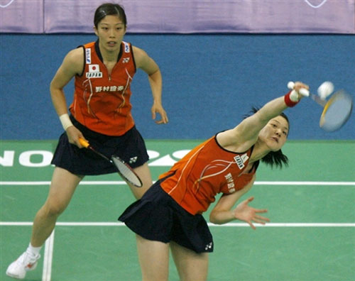 图文:[羽毛球]日本女双选手晋级