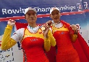 图文:赛艇锦标赛中国队获首金 两位中国冠军