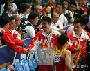 图文:男团决赛中国成功卫冕 夺魁之后松一口气
