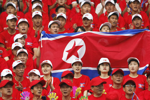 成都:朝鲜红魔激情世界杯(组图)