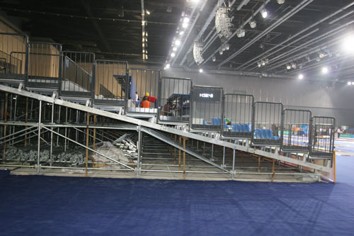 图文：北京奥运击剑馆完工 钢结构看台