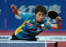 图文：[乒乓球]亚锦赛女团3-0新加坡 郭跃挥拍