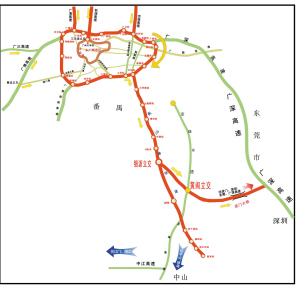 南沙港快速连接京珠高速行车线路图