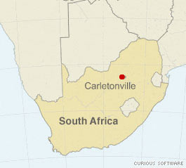 南非哈莫尼黄金公司在约翰内斯堡以西110公里处的一个金矿3日发生一起重大事故，约3200名矿工被困在地下矿井。[图片来源：CNN]