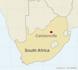 南非哈莫尼黄金公司在约翰内斯堡以西110公里处的一个金矿3日发生一起重大事故，约3200名矿工被困在地下矿井。图片来源：CNN