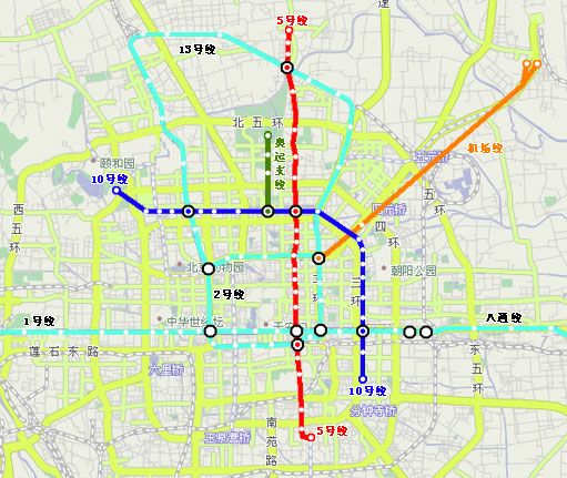 北京市轨道交通地图