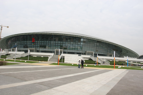 图文：北京工业大学体育馆竣工 比赛馆外观