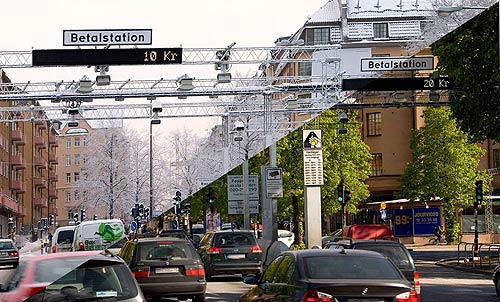 车辆征税制度已将斯德哥尔摩市内的车辆排队等