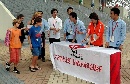 图文：亚洲室内运动会 奥运志愿者在亚室赛服务