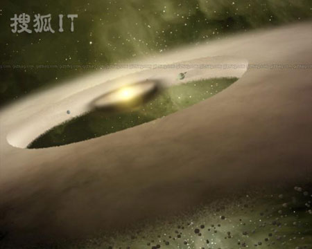 UX Tau A恒星系统的艺术图
