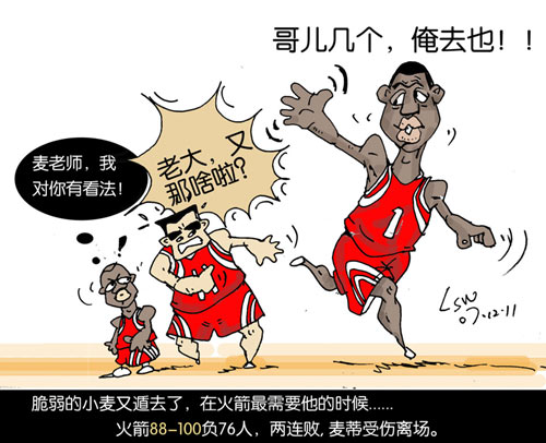 nba漫画火箭最需要的时候麦迪又遁去