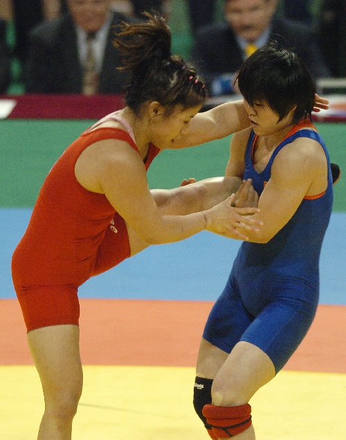 图文-女子摔跤世界杯团体赛 中国队蝉联冠军