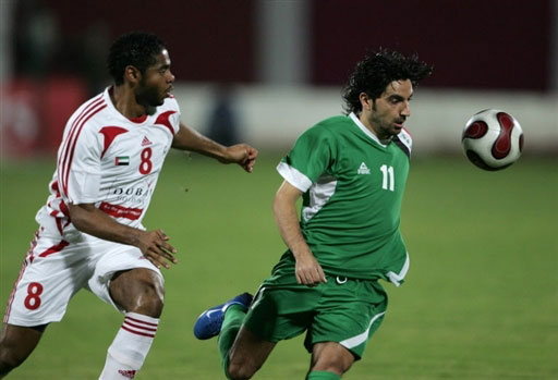图文:[热身赛]伊拉克1-0阿联酋 进球功臣哈瓦尔