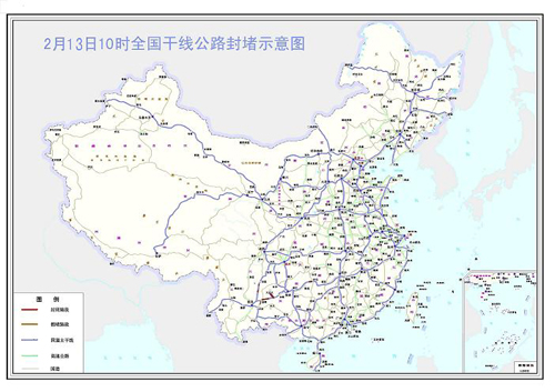 交通部:全国高速公路和国道干线运行正常(图)