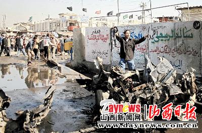 伊拉克萨德尔城一市场发生汽车炸弹爆炸事件…