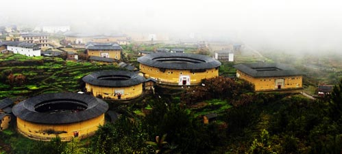 山中传奇探秘永定福建土楼幼儿园建筑cad图片