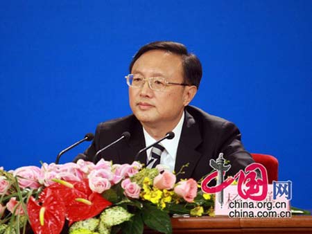 外交部部长杨洁篪听取记者提问 08年3月12日 中国网 王锐