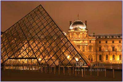 巴黎火炬传递线路解读之 卢浮宫夜景