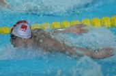 图文：游泳全国冠军赛首日 石峰在百米蝶泳预赛