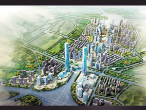 金钟河大街综合商贸服务带; 天津河北区规划图; 