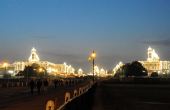 图文:新德里的印度总统府和政府区的夜色