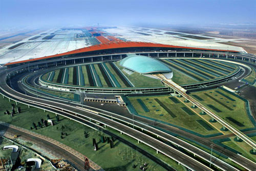 北京首都国际机场三号航站楼全景
