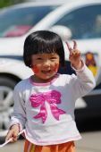 图文：可爱的瑞金小朋友在祝福北京奥运