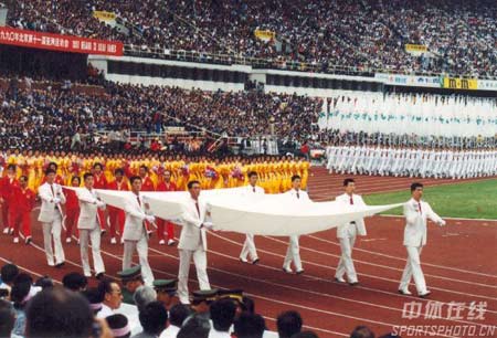 1990年北京亚运会开幕式 运动员入场仪式
