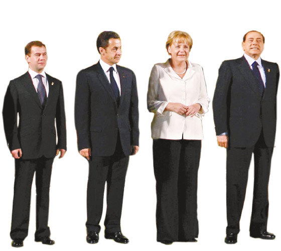 G8领袖身高大比拼 五个身高不到一米七(组图)