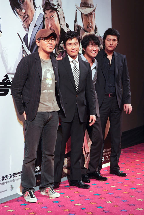 《三个家伙》韩国首映式— 导演及主演