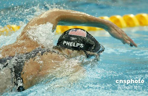 菲尔普斯再破200米自由泳世界纪录(组图)