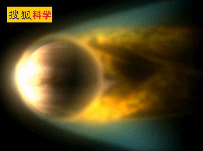 金星被太阳风猛吹时候的照片