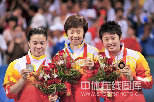 北京时间8月22日,奥运会女单决赛上演中国新老一姐的对决,张怡宁