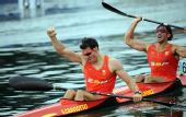 图文：男子双人皮艇500米 1分28秒736获得冠军