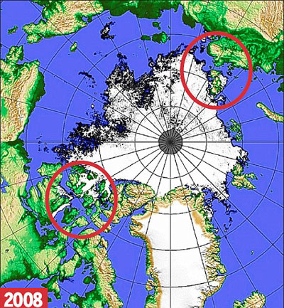 国际新闻 欧美新闻    美国国家冰雪数据中心在8月29日公布了北极圈图片