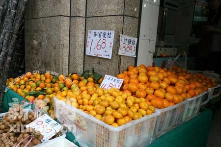 上海水果市场无四川广元含小蛆状病虫柑橘(图