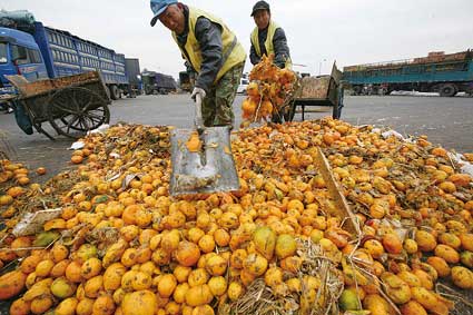 北京市场橘子因传言滞销