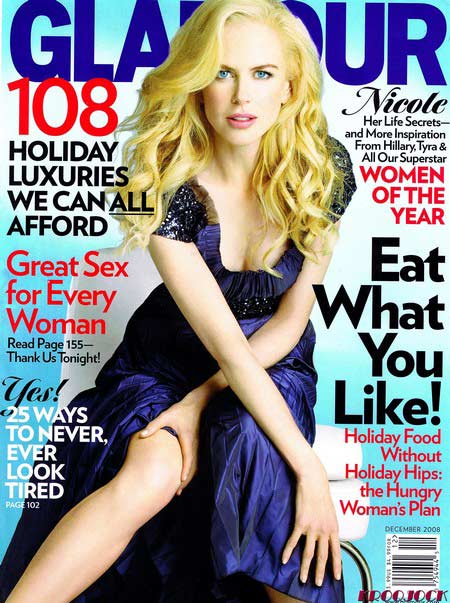 妮可-基德曼登上了最新一期的《Glamour》杂志