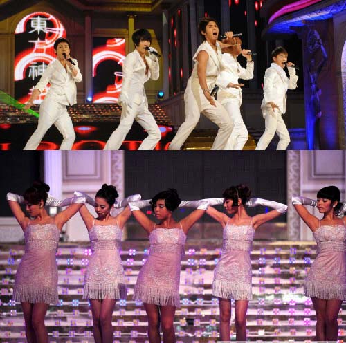 东方神起和Wonder Girls的演出也为颁奖礼增色不少
