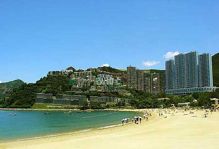 香港景点地图 [点击图片进入下一页]    浅水湾海滩   香港其中一个最