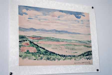 吕老当年下乡时画的农村风景画