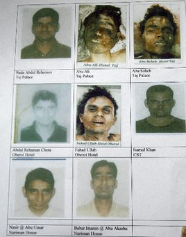印度公布孟买恐怖袭击案中嫌犯照片和姓名(图
