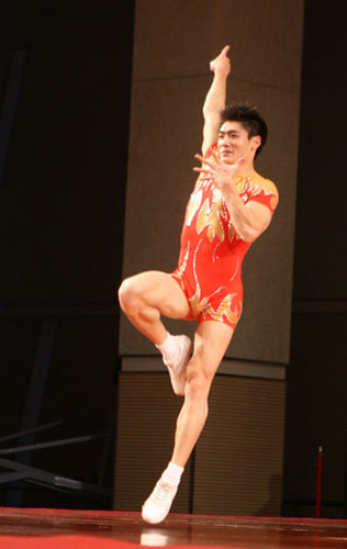 图文:2008全国健美操冠军赛 动作飘逸