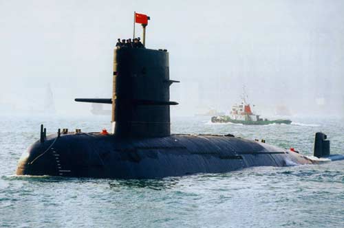 资料图：中国海军039改进型宋级潜艇海上巡航